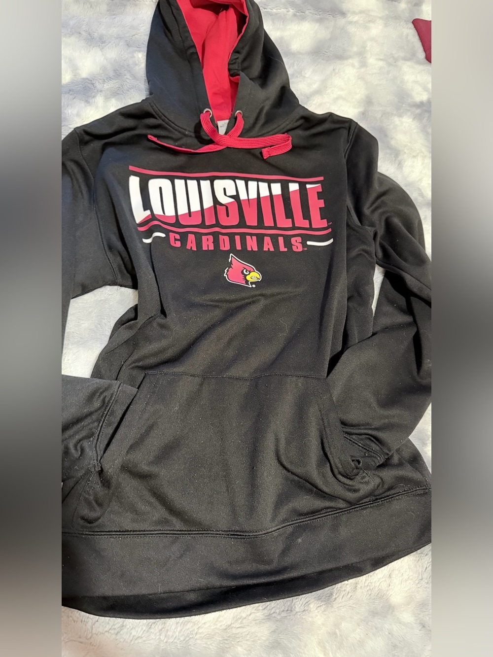 Stadium Athletics Black & Red Louisville Cardinals Hoodie